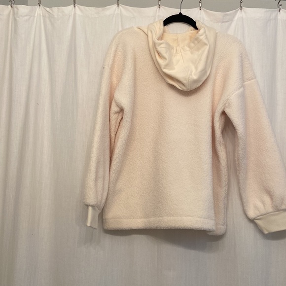 Madewell Fleece Hoodie Sweatshirt. New without tags! Cream Cotton pullover. - Picture 11 of 16